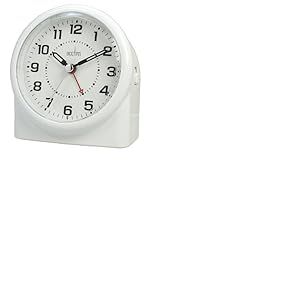 Acctim 14282 Central - R&eacute;veil analogique blanc &eacute;quip&eacute; de la technologie Smartlite