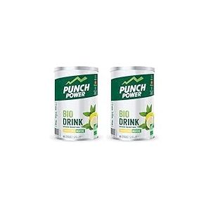 PUNCH POWER - Biodrink - Citron-Menthe - Pot 500 g - Boisson Glucidique de l'effort - Diff&eacute;rentes formes de glucides (maltodextrine, dextrose, fructose, saccharose) - Bio - Marque Fran&ccedil;aise (Lot de 2)
