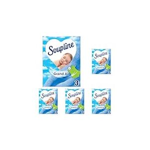SOUPLINE Sachets Armoire Rafra&icirc;chissants, Parfum Air Frais, D&eacute;sodorise et Parfume votre Linge Pendant 6 Semaines, Neutralise les Odeurs, 1 Bo&icirc;te avec 3 Sachets (Lot de 5)