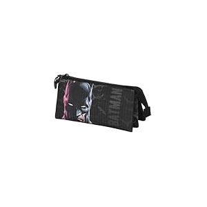 Karactermania Batman Face-Trousse Triple, Noir, 23 x 11 cm