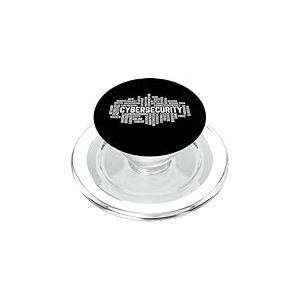 Cybers&eacute;curit&eacute; Word Cloud Cyber Security Cadeau Cybers&eacute;curit&eacute; PopSockets PopGrip pour MagSafe