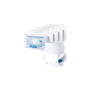 VEVOR Couche Culotte Adulte, Taille M, Sous-v&ecirc;tements de Protection d'Incontinence Jetables Hautement Absorbants Anti-fuite pour Hommes Femmes, avec Indicateur d'Humidit&eacute;, 64 Pi&egrave;ces (4 Paquets de 16)