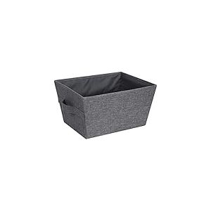 Bigso Box of Sweden &ndash; bo&icirc;te de rangement en forme de trap&egrave;ze (petit) &ndash; caisse de rangement pliable avec poign&eacute;es pour couvertures v&ecirc;tements, jouets, etc. &ndash; petite bo&icirc;te en polyester et carton &ndash; gris