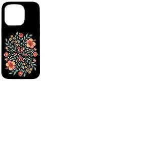 Mandala floral Boho Botanique Nature Calm Vibes Art Coque pour iPhone 15 Pro