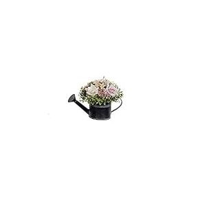 DRW Carafe avec Fleurs artificielles dans Les Tons Roses et Beiges 25 x 20 x 17 cm
