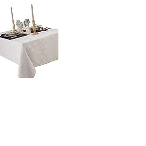 CALITEX Nappe Damass&eacute;e Ombra Blanc Carr&eacute;e 200x200 cm