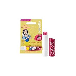 LABELLO Baume à lèvres Édition Limitée Disney Princesse Blanche-Neige Cherry Apple Dream 1x 4,8 g — Stick à lèvres hydratant pour enfants — Baume parfumé à la cerise
