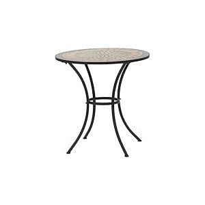 MWH 380817 Prato Table de Jardin Structure Acier Noir 70 x 70 x 69,5 cm