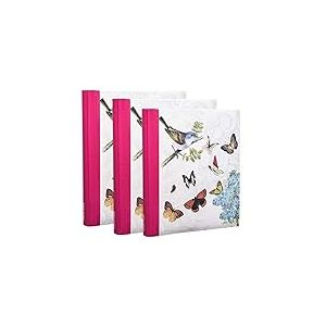ARPAN CL-BB72-PK3 Lot de 3 albums photos autocollants 108 feuilles 216 pages Motif papillon vintage