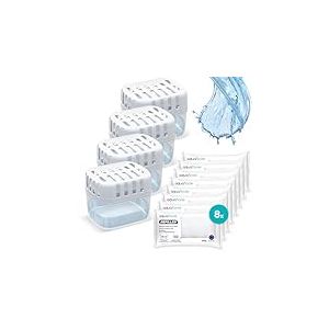 Aquafloow 4x Déshumidificateurs + 8x Granulés dans un sachet de recharge de 280 g, Sachets de recharge pour déshumidificateur, Packs de recharge | Empêche la moisissure, odeurs désagréables