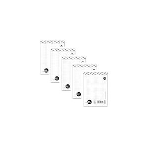 Staufen Style Bloc-notes - 5 blocs de 50 feuilles chacun, DIN A6, 70 g/m&sup2; quadrill&eacute;, sans couverture