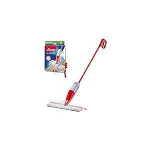 Vileda 1.2 Spray Max Syst&egrave;me Lave-vaisselle avec distributeur pulv&eacute;risateur, avec 2 chiffons en microfibre r&eacute;utilisables, sans seau, pour tous les sols, syst&egrave;me de lavage durable, Vileda love it clean