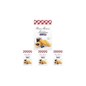 Bonne Maman Madeleines au Bon Cœur de Myrtille, 300g (L'emballage peut varier) (Lot de 4)