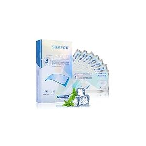 SURFOU Bandes blanchissantes douces pour les dents 28 traitements 56 bandes – blanchiment des dents sans peroxyde pour un sourire radieux - blanchiment doux des dents