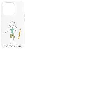 Funny Women Basson Girl Bassoonist Basson Player Coque pour iPhone 15 Pro