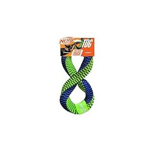 Nerf Jouet à Tirer Infinity en Nylon tressé pour Chien, 30,5 cm, Jouet interactif Durable pour Chiens, Bleu/Vert