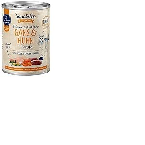 Sanabelle Aliments humides Gourmet Pot avec oie et poulet | 6 x 380 g | 2.28 kg