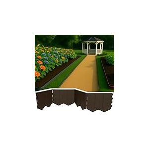 GARDENIX Bordure de pelouse Facile à Installer - en Plastique Marron - 20,6 m - sans Creuser - Bordure de Parterre en Plastique recyclé - Flexible et Durable - Fabriquée dans l'UE