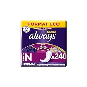 Always Extra Protection Au Quotidien Normal Protège-slips Longs 10x24 Unités, Retiennent Les Odeurs, Aussi Pour Les Premiers Signes De Fuites Urinaires