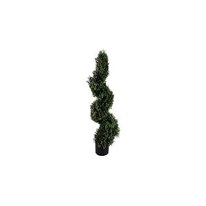 Leaf Buis Artificiel en Forme de Tour d'arbre topiaire torsadé en métal Design UK 120 cm Cèdre Spirale