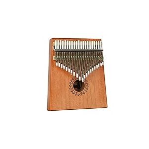 A-Star Piano à pouce Kalimba 21 touches avec corps en acajou - Comprend un marteau d'accord, un guide de jeu et des protecteurs de pouce
