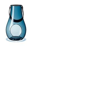 Holmegaard DWL Lanterne en Verre Bleu foncé 25 cm