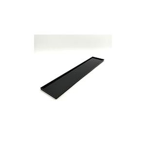 ABEL DESIGN, Plateau à pâtisserie 60 x 10 x 1 cm, présentoir pour gâteaux et Doigts Alimentaires, Plateau à Desserts, polyuréthane, Couleur Noir, fabriqué en Italie