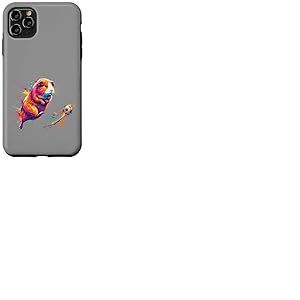 Joueur de Football Cochon d'Inde Art &eacute;claboussures de Peinture Coque pour iPhone 11 Pro Max