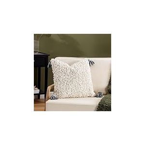 Hoem Cambre Housse de Coussin à Pompons en Boucle