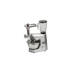 DAEWOO DSX-5055 Machine de cuisine multifonctionnelle | Hachoir à viande, ensachoir, mélangeur, pétrir et mélanger | 1200W | Bol en acier inoxydable, hachoir à viande en métal