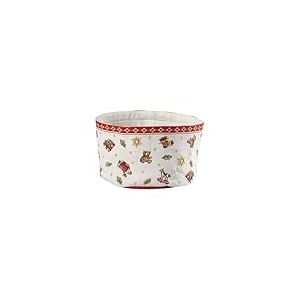 Villeroy & Boch – Toy's Delight Corbeille à Pain Rouge et Blanc, Corbeille Pain Noel, Panier a Pain, Corbeille Decorative, Décoration Noël Table, Coton, Polyester