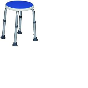 Herdegen Tabouret Douche avec Si&egrave;ge Bleu