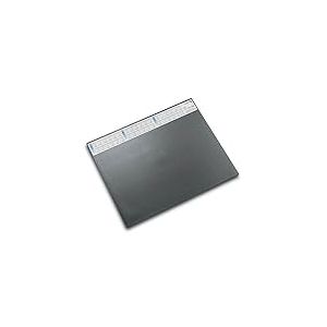 LAUFER - sous-main DURELLA DS, 520 x 650 mm, gris totalement recouvert d'un film plastique transparent antiéblouissant, calendrier 3 années échangeable, lavable