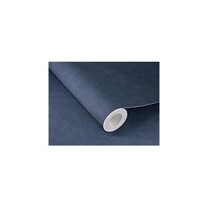 Rasch Papier peint 330106 - Papier peint intissé uni bleu foncé avec aspect lin - Structure textile de la collection Paraiso