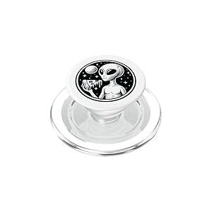 Pizza Mangeant des extraterrestres de l'espace PopSockets PopGrip pour MagSafe