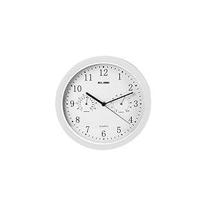 Elbe RELOJ PARED ANALOGICO Blanco 25CM Temp/HUMEDAD 48114X2005
