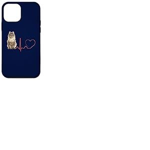 American Curl Cat Heartbeat EKG Funny Cats & Kitten Lovers Coque pour iPhone 12 Mini