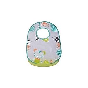 Bebeconfort Bavoir Textile + Ramasse-Miettes Plastique Jungle Vibes