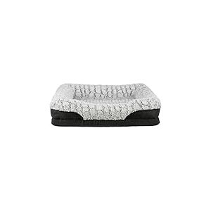 TRIXIE Vital Lino 37256 Lit orthopédique pour Chien 110 × 75 cm Noir/Gris – Coussin pour Chien de qualité supérieure avec Mousse à mémoire de Forme – Panier pour Chiens âgés – Doux pour Les