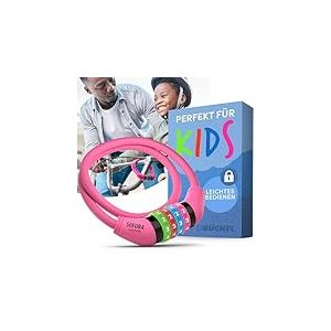 B&uuml;chel Antivol v&eacute;lo enfants I Color&eacute; et sans cl&eacute; I Antivol &agrave; combinaison v&eacute;lo, accessoires v&eacute;lo enfants, antivol v&eacute;lo enfants accessoires v&eacute;lo enfants