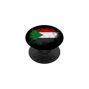 Drapeau du Soudan, Drapeau du Soudan. PopSockets PopGrip Adh&eacute;sif
