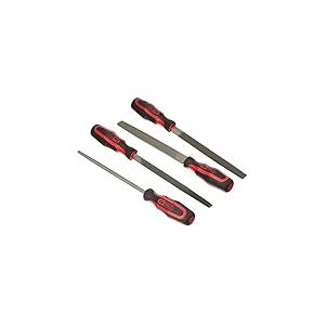 KS TOOLS 713.3004 - Module de limes demi-douces - Pour servantes et établis - Empreinte des outils découpée au laser - Mousse imputrescible - 4 pièces Noir