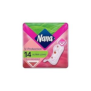 Nana Ultra Long Serviettes Hygiéniques - Flux Abondants - 14 Serviettes En Pochette Individuelle (Lot de 10)