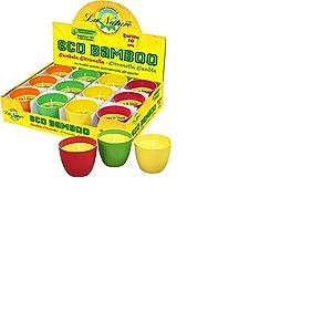 Briancasa Bougie Citronnelle Ecobamboo avec Pot en Fibres de Bambou &Oslash; 5,5 x H 6 cm, Multicolore, Unique