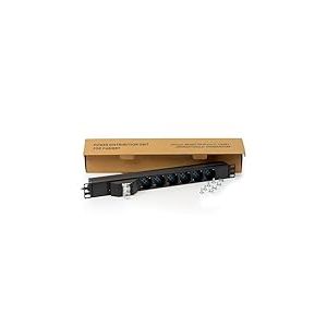 Multiprise Alimentation pour Rack 19" avec 6 Prises Schuko magnétique, câble 3 m