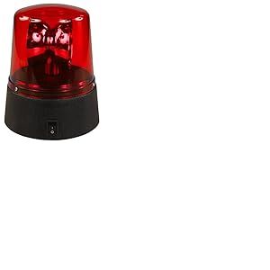 PartyFunLights 86061 Lampe/gyrophare de police avec interrupteur Rouge