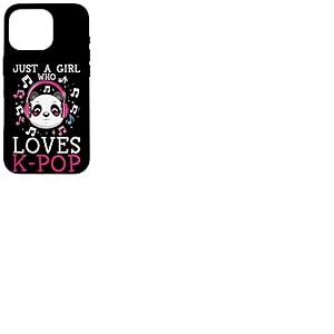 Fille K-Pop Qui Aime la Musique Pop cor&eacute;enne Panda Kawaii Coque pour iPhone 16 Pro