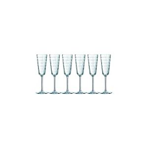 CreaTable, 21078, Série Iroko, Champagne 17 Cl Verres Ensemble 6 Morceaux de Verre