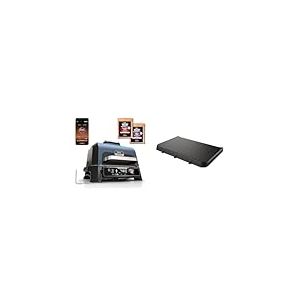 Ninja Woodfire Pro Connect XL BBQ Électrique Grill & Fumoir, Contrôle via App & Woodfire Table d'appoint, support réglable et latérale, support pour barbecue, grill et four d'extérieur