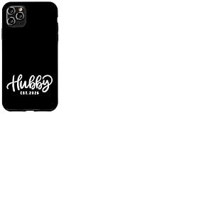 Hubby Est 2026 Just Married Lune de Miel Cadeaux pour Couples Coque pour iPhone 11 Pro Max